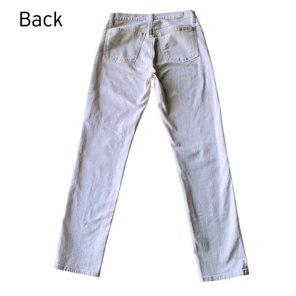 7 for All Mankind Peggi  High Rise Tapered Straight Leg Jeans White Size 29 - Picture 3 of 16